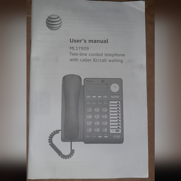 AT&T 2 Line Speaker Phone with Caller ID - Picture 3 of 3